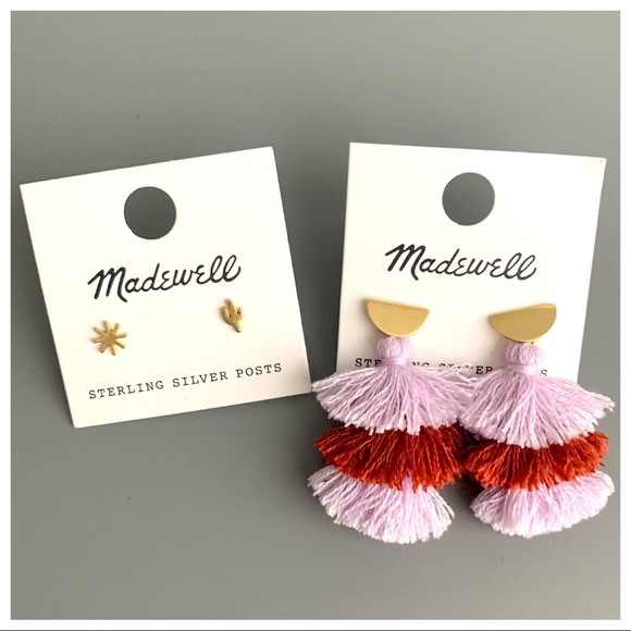 Madewell Jewelry - NWT Madewell Bundle Of 2 Festival Boho Tassel Stud Earrings
